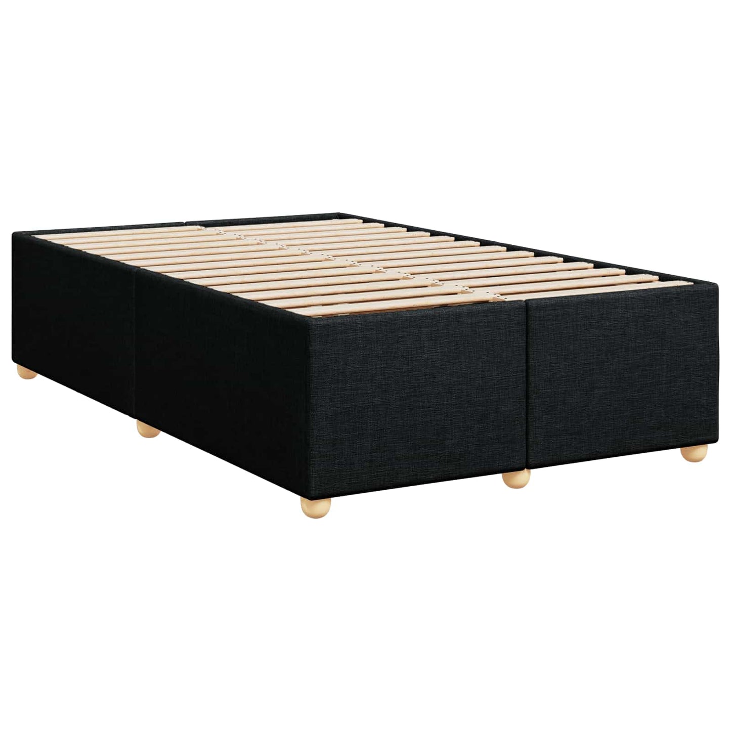 Boxspringbett mit Matratze Schwarz 120 x 190 cm Stoff