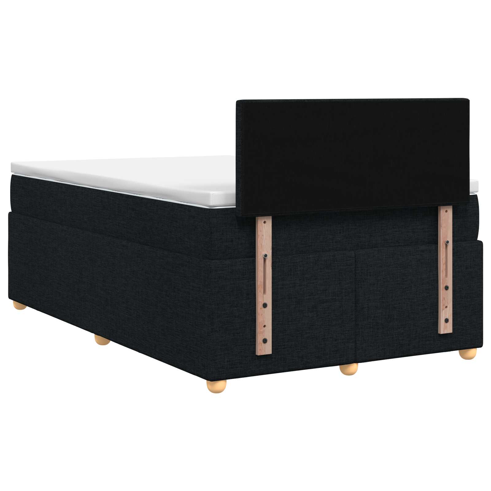 Boxspringbett mit Matratze Schwarz 120 x 190 cm Stoff