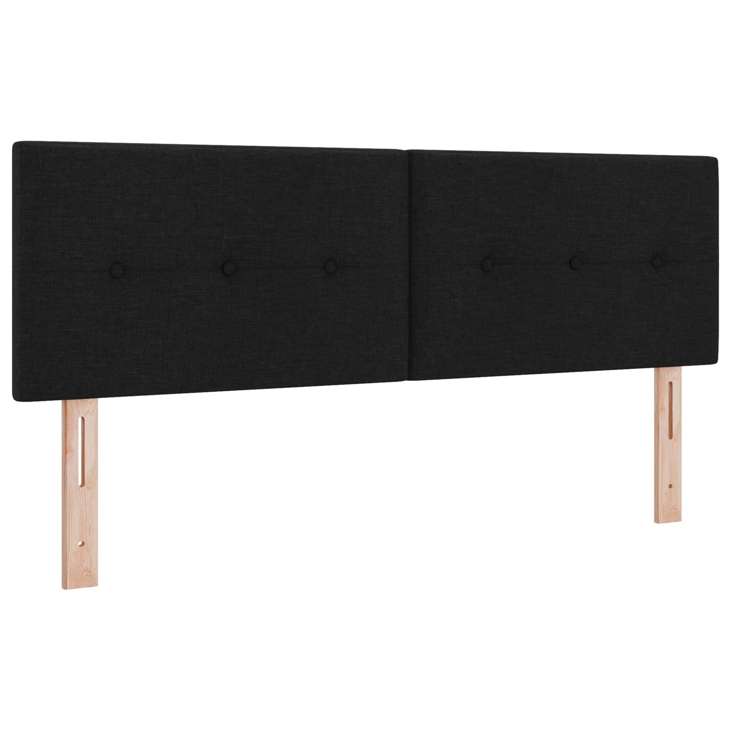 Boxspringbett mit Matratze Schwarz 140 x 190 cm Stoff
