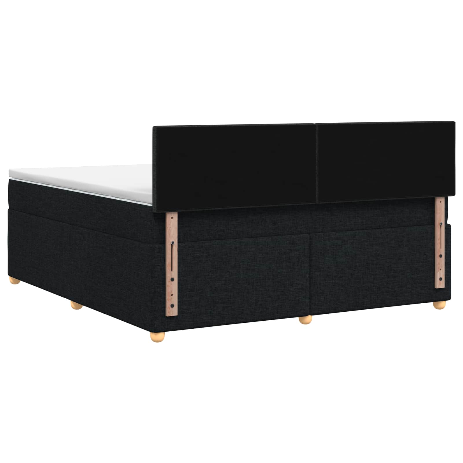 Boxspringbett mit Matratze Schwarz 140 x 190 cm Stoff