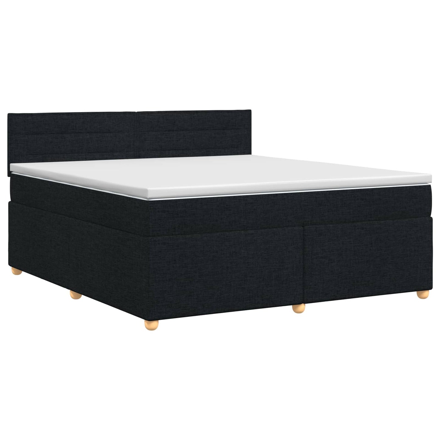 Boxspringbett mit Matratze Schwarz 160 x 200 cm Stoff