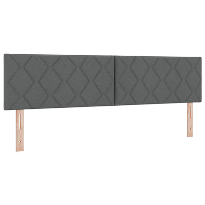Boxspringbett mit Matratze Dunkelgrau 180 x 200 cm Stoff