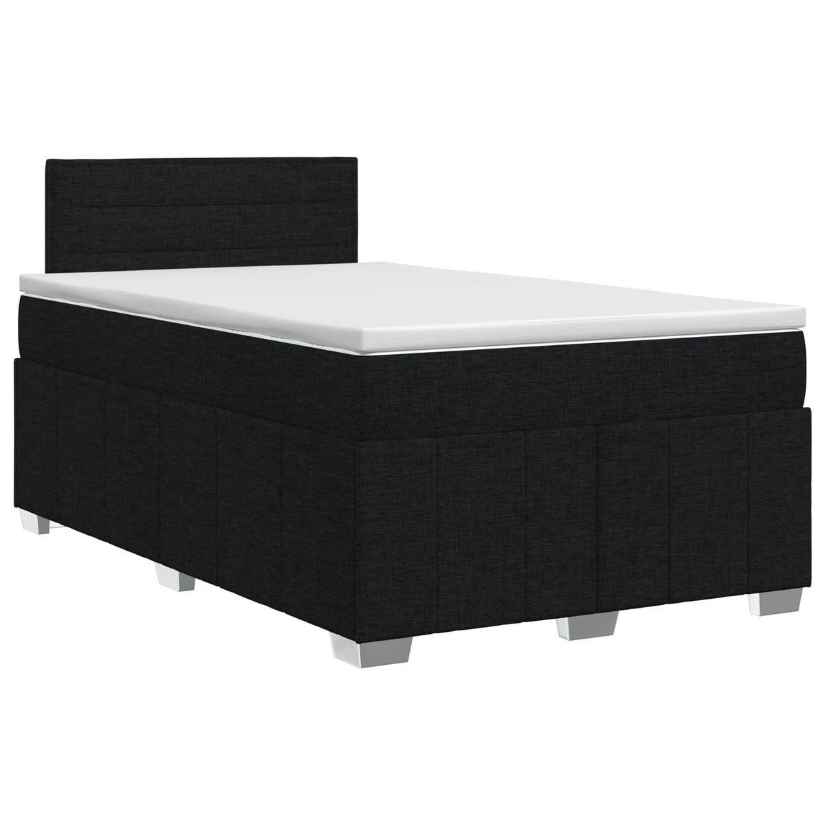 Boxspringbett mit Matratze Schwarz 120 x 190 cm Stoff