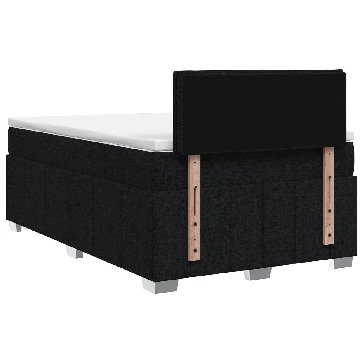 Boxspringbett mit Matratze Schwarz 120 x 190 cm Stoff