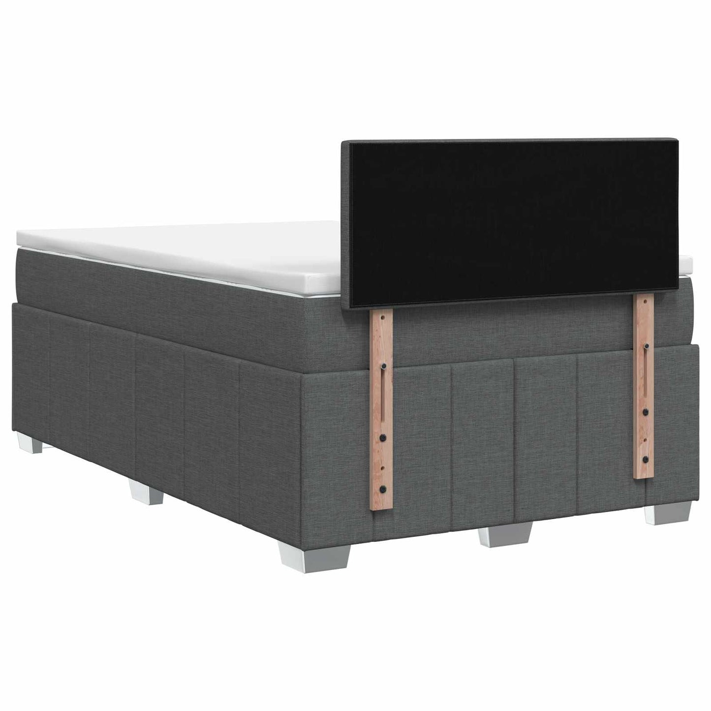 Boxspringbett mit Matratze Dunkelgrau 120 x 190 cm Stoff