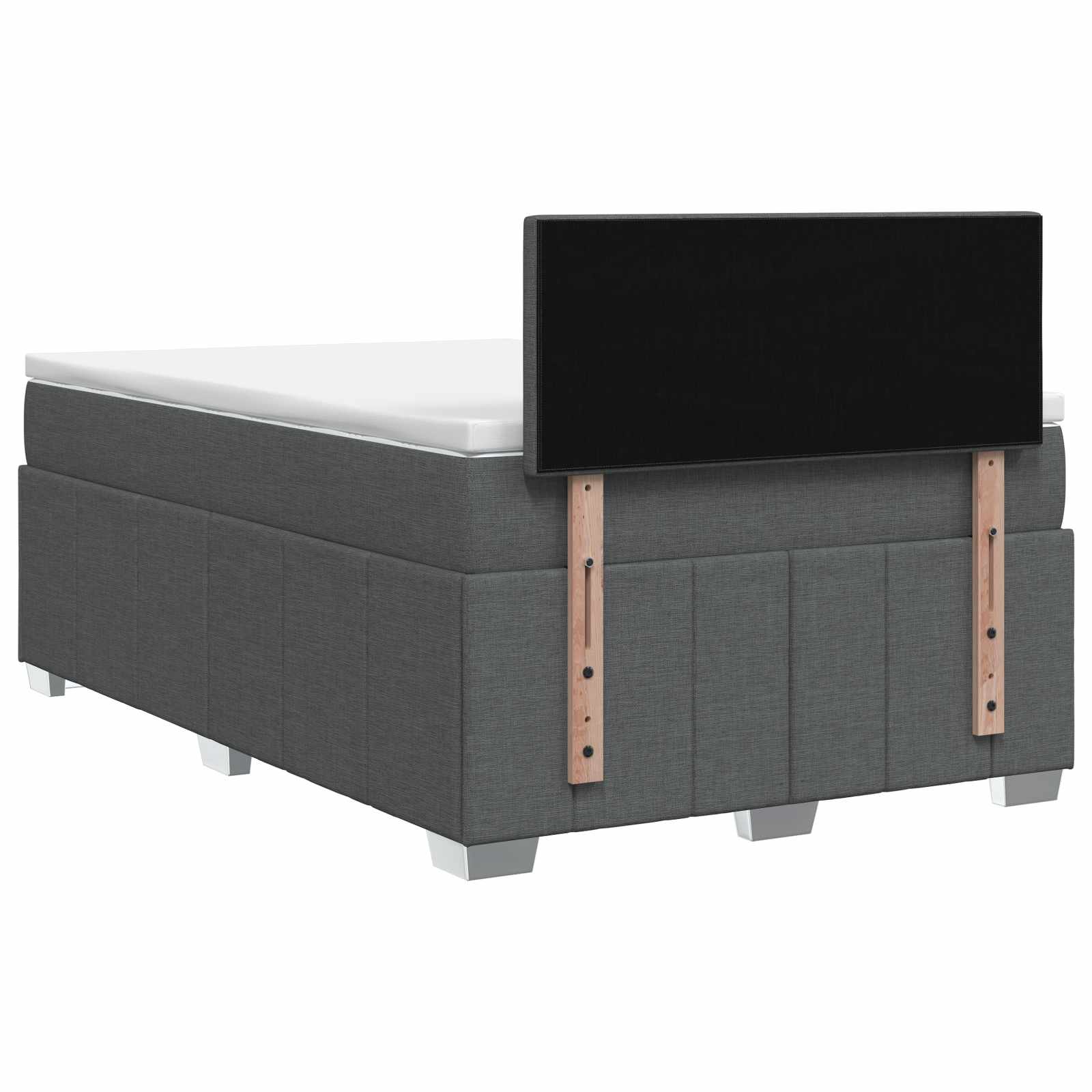 Boxspringbett mit Matratze Dunkelgrau 120 x 190 cm Stoff