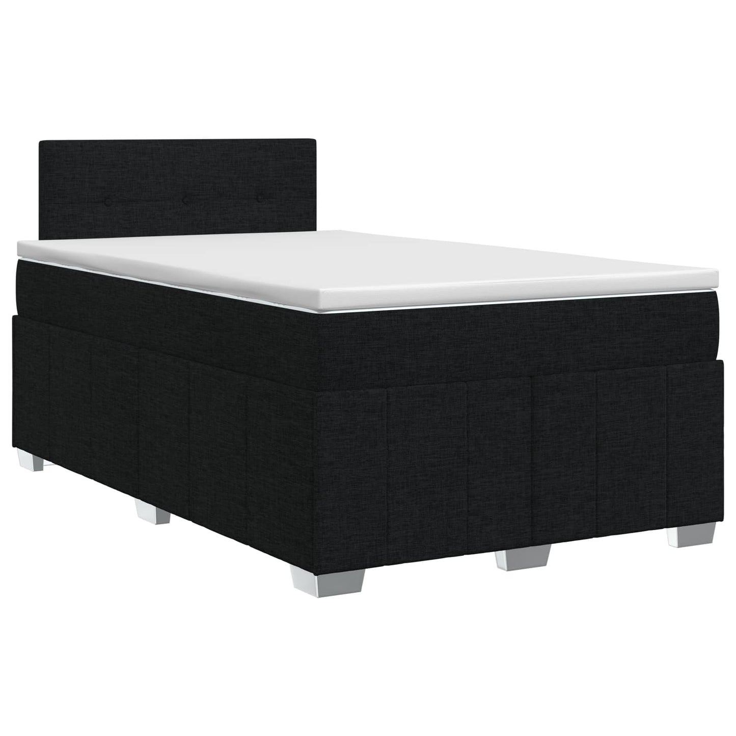 Boxspringbett mit Matratze Schwarz 120 x 190 cm Stoff