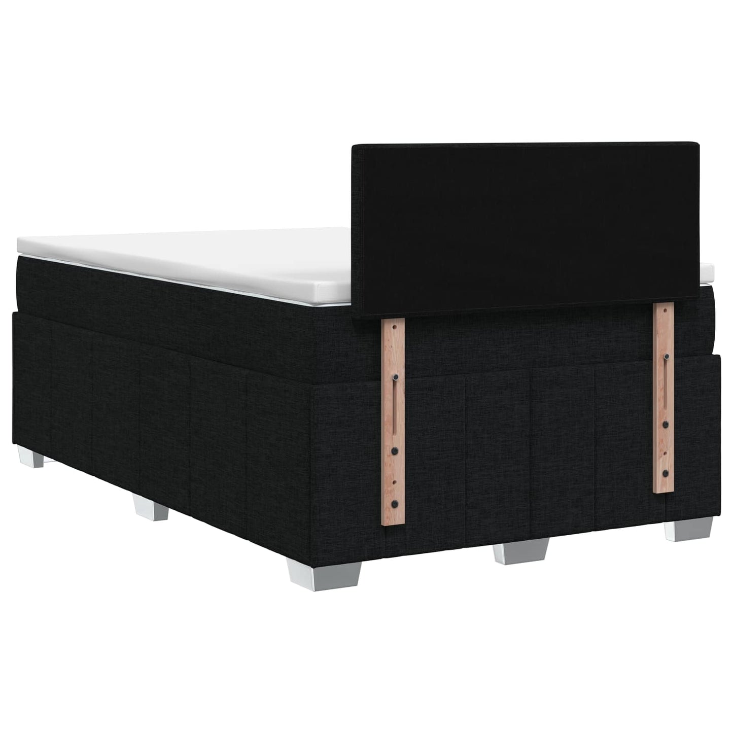 Boxspringbett mit Matratze Schwarz 120 x 200 cm Stoff