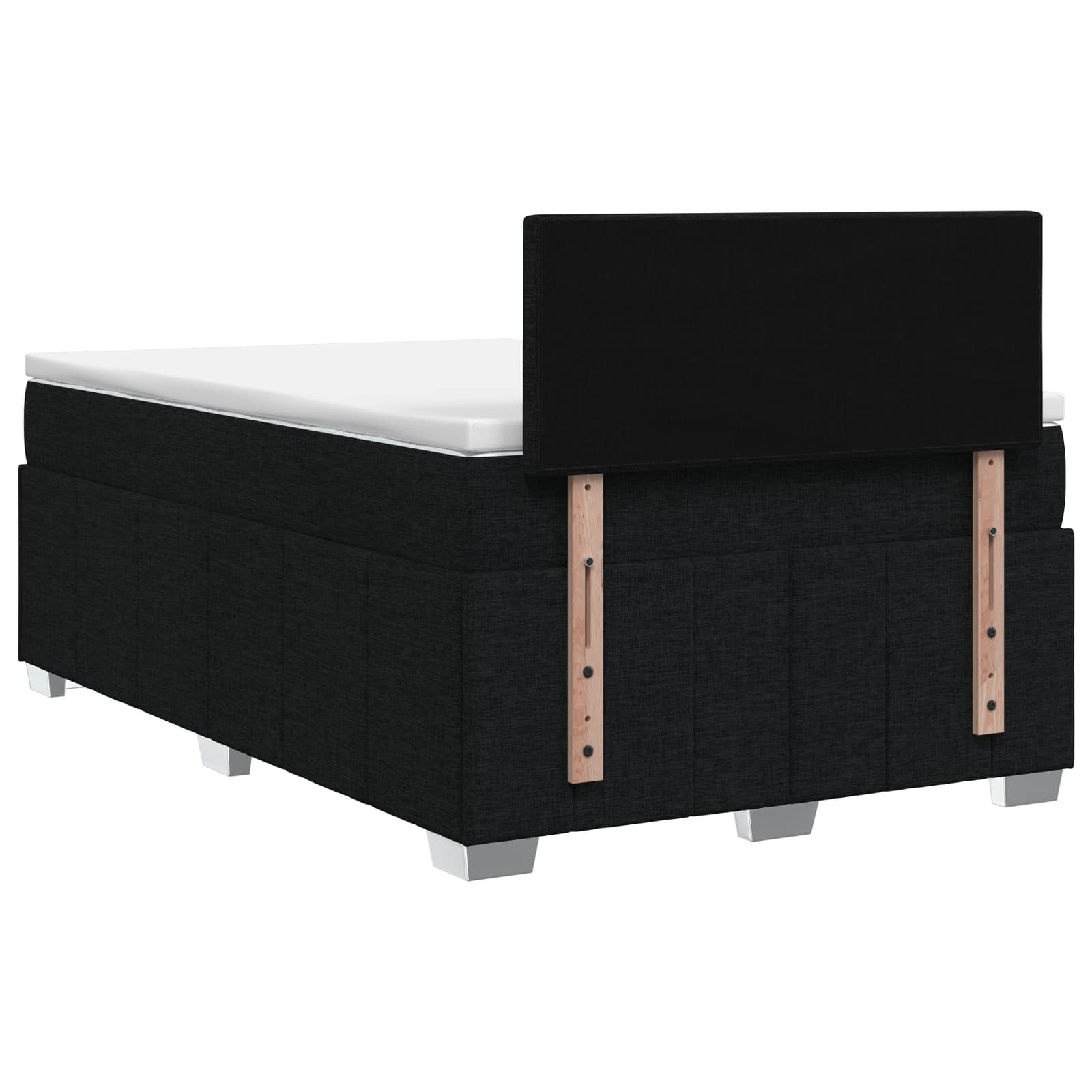Boxspringbett mit Matratze Schwarz 120 x 200 cm Stoff