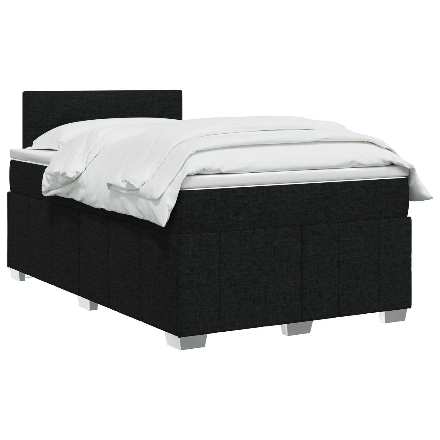 Boxspringbett mit Matratze Schwarz 120 x 200 cm Stoff