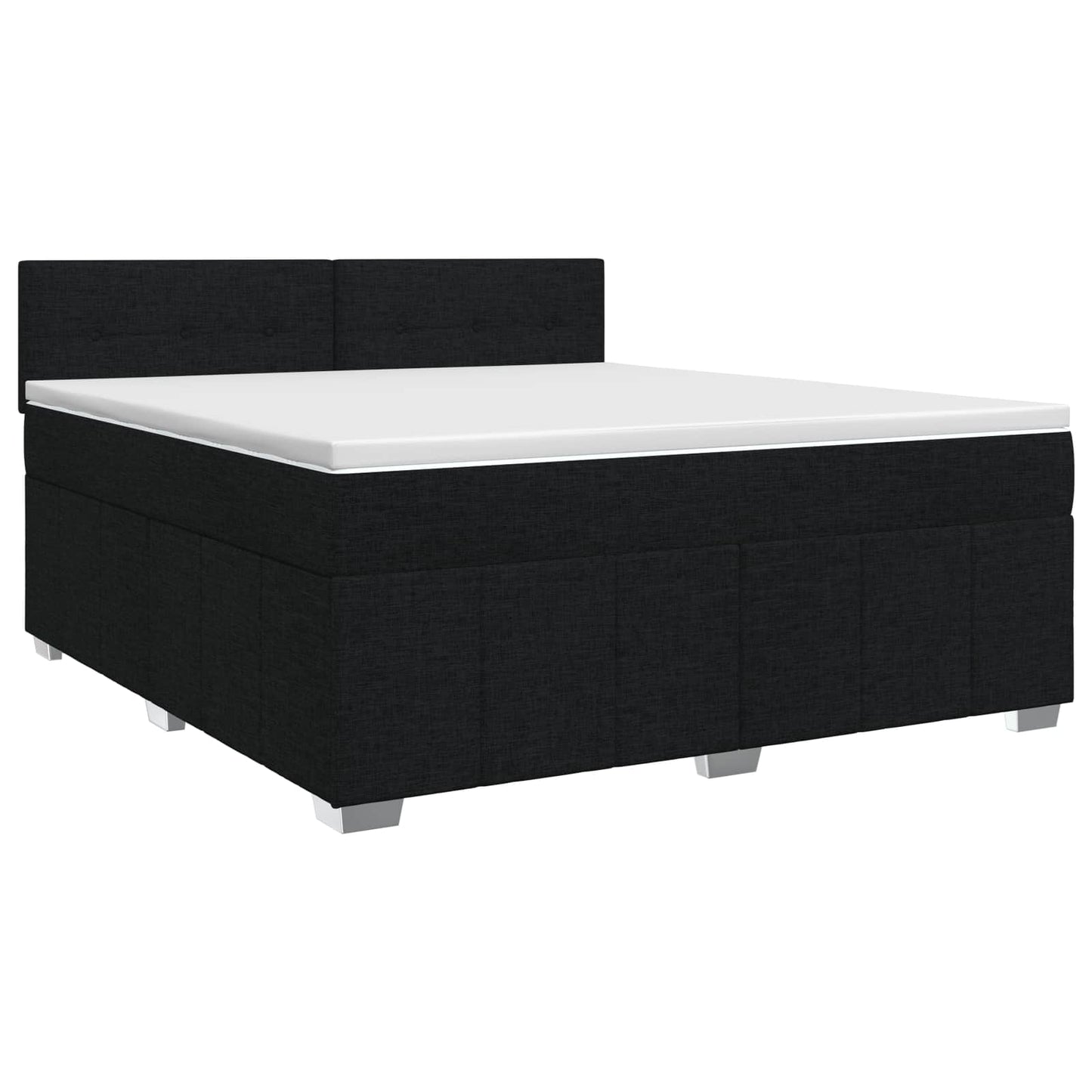 Boxspringbett mit Matratze Schwarz 140 x 200 cm Stoff