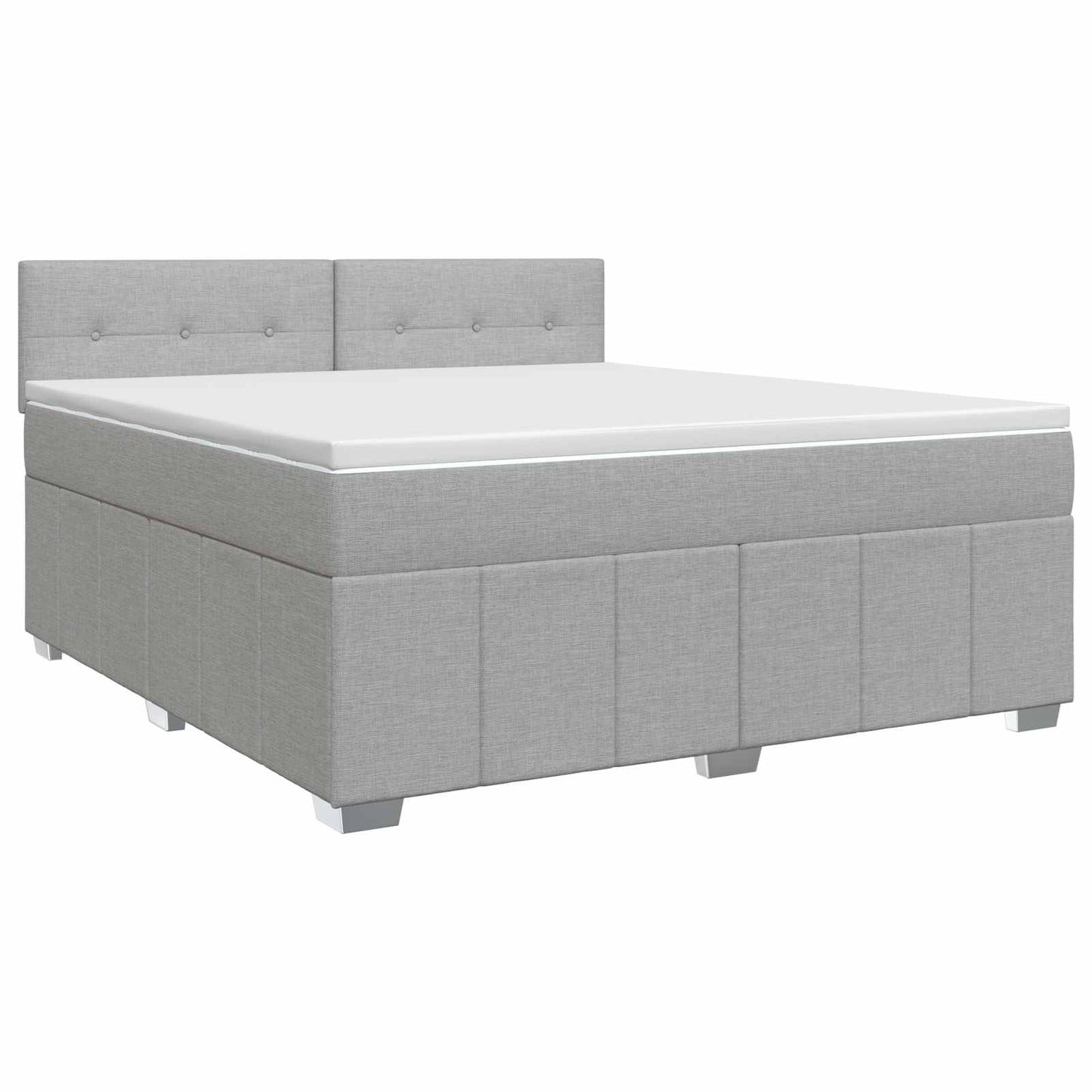 Boxspringbett mit Matratze Hellgrau 180 x 200 cm Stoff