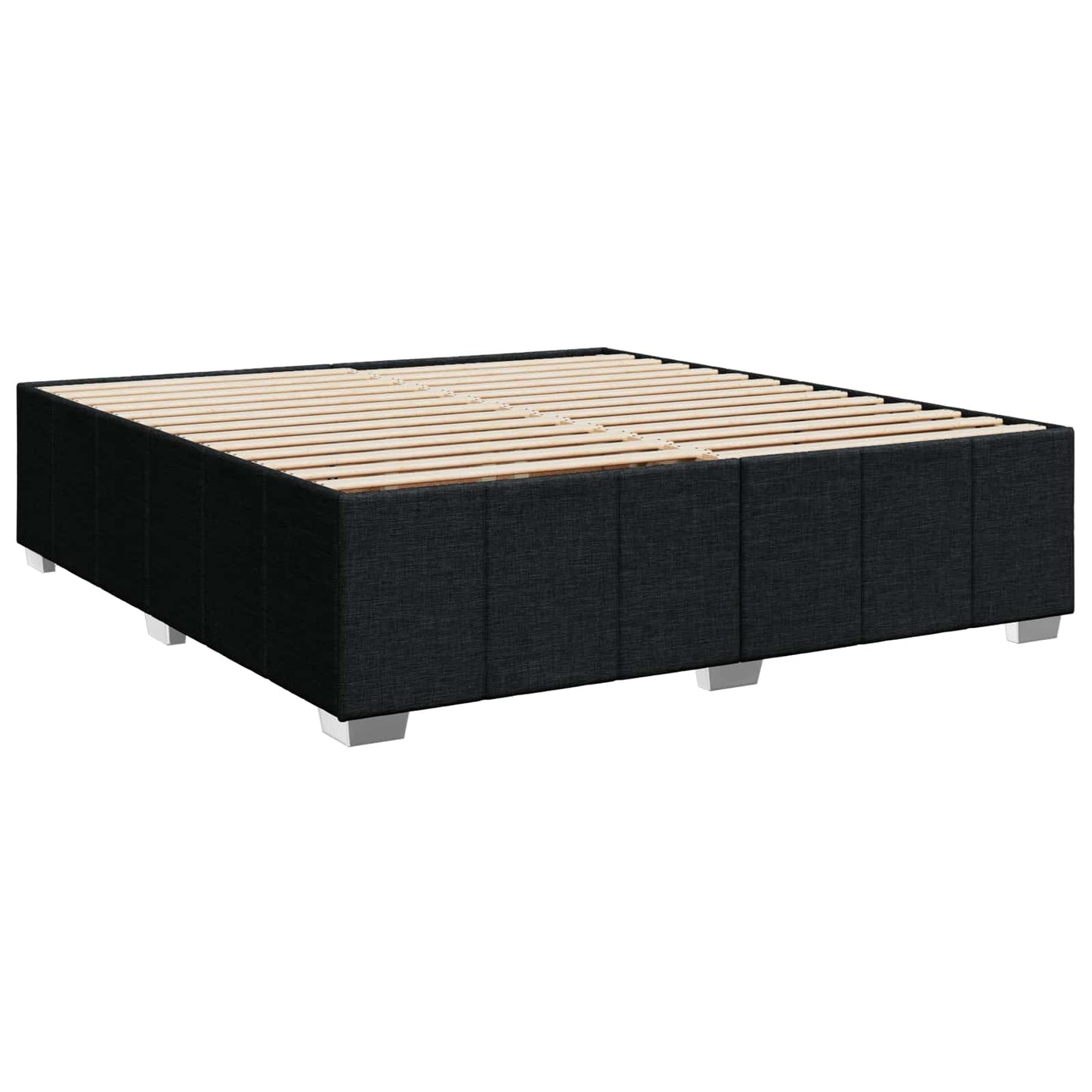 Boxspringbett mit Matratze Schwarz 180 x 200 cm Stoff