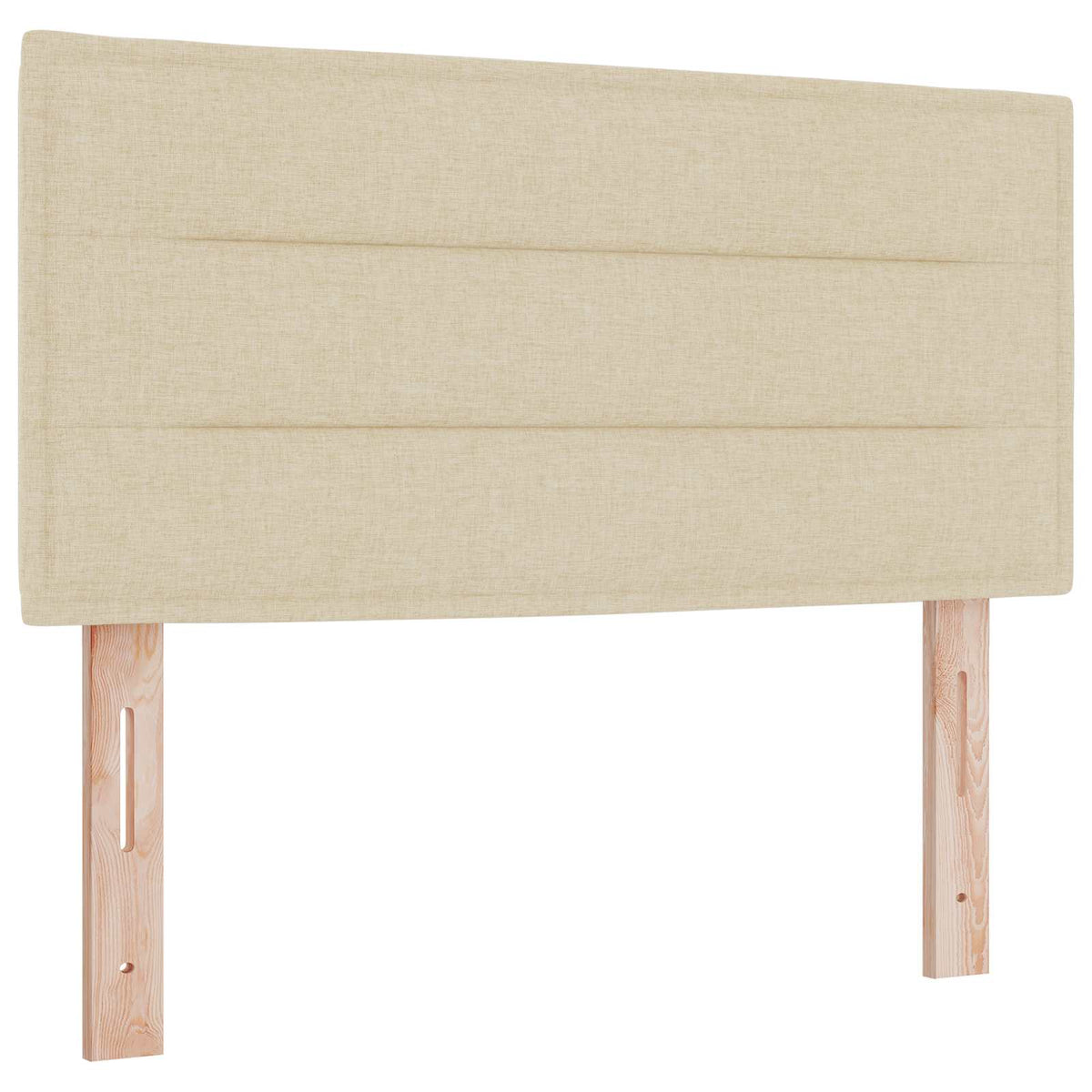 Boxspringbett mit Matratze mit Kopfteil Creme 90 x 200 cm Stoff