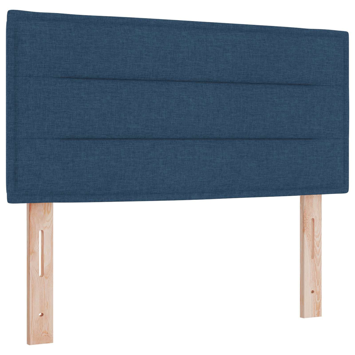 Boxspringbett mit Matratze mit Kopfteil Blau 90 x 200 cm Stoff