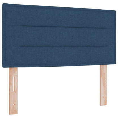 Boxspringbett mit Matratze mit Kopfteil Blau 90 x 200 cm Stoff