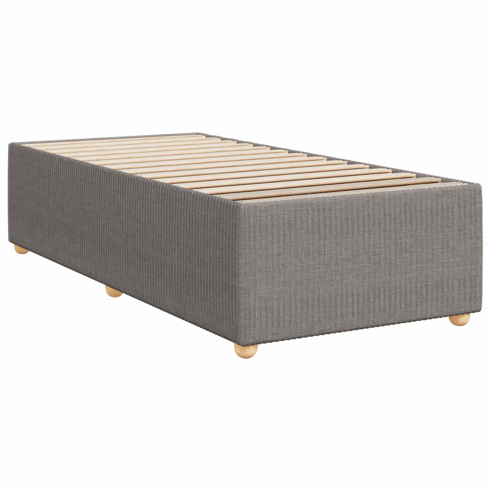 Boxspringbett mit Matratze mit Kopfteil Taupe 90 x 200 cm Stoff