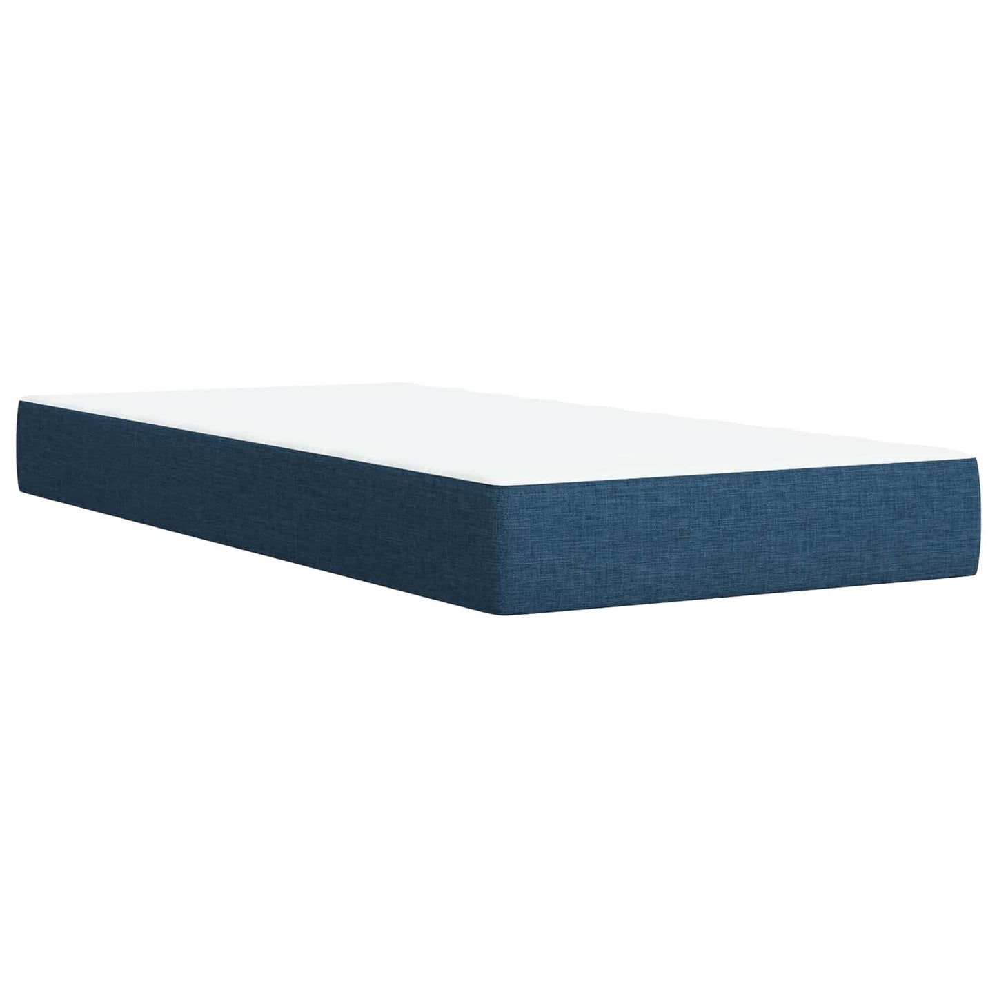 Boxspringbett mit Matratze mit Kopfteil Blau 90 x 200 cm Stoff