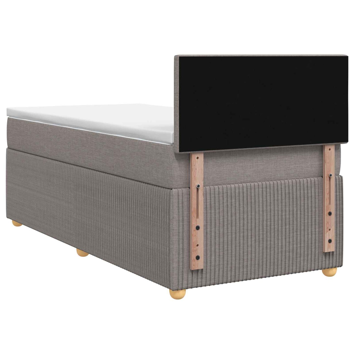 Boxspringbett mit Matratze mit Kopfteil Taupe 90 x 200 cm Stoff