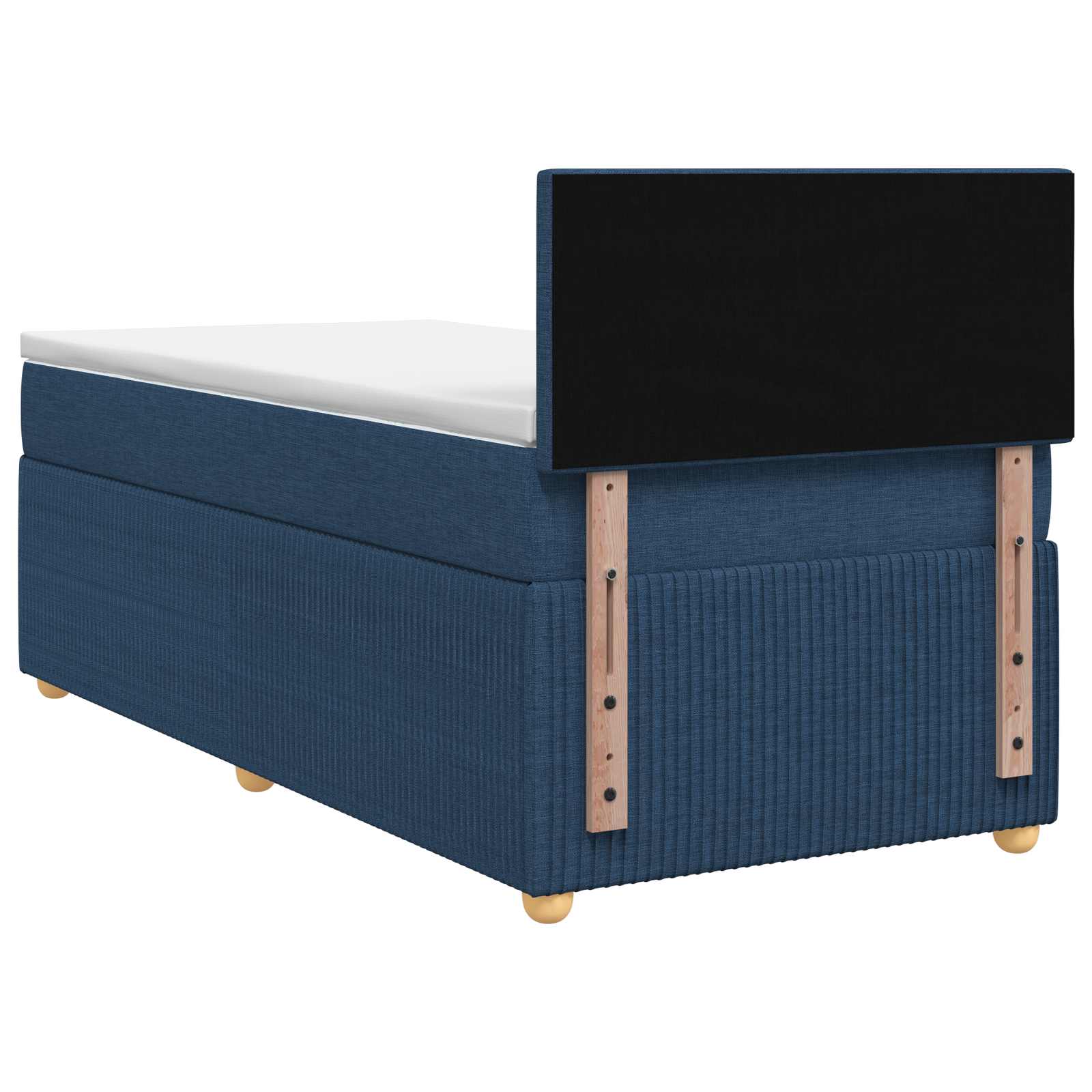 Boxspringbett mit Matratze mit Kopfteil Blau 90 x 200 cm Stoff