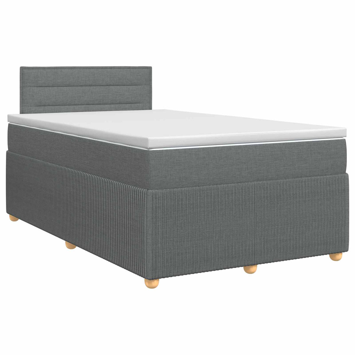 Boxspringbett mit Matratze Dunkelgrau 120 x 190 cm Stoff