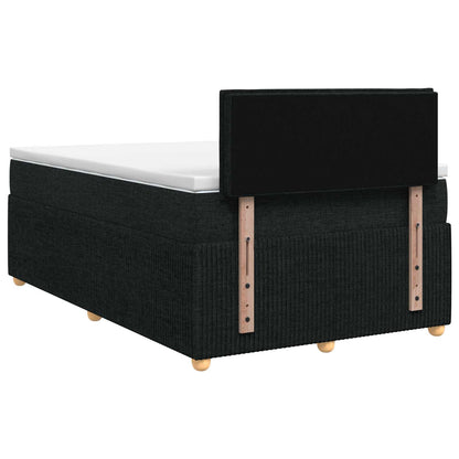 Boxspringbett mit Matratze Schwarz 120 x 190 cm Stoff