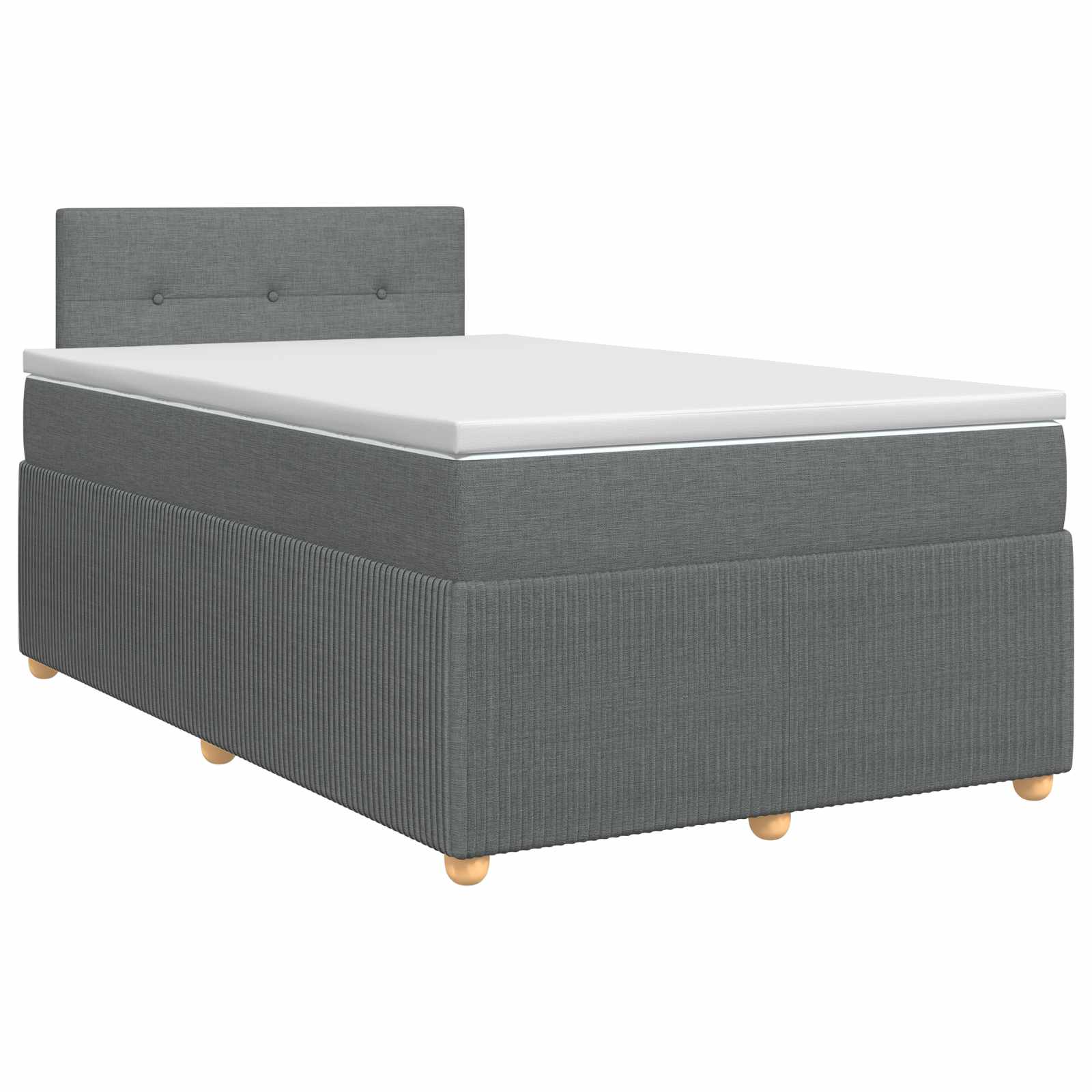 Boxspringbett mit Matratze Dunkelgrau 120 x 190 cm Stoff