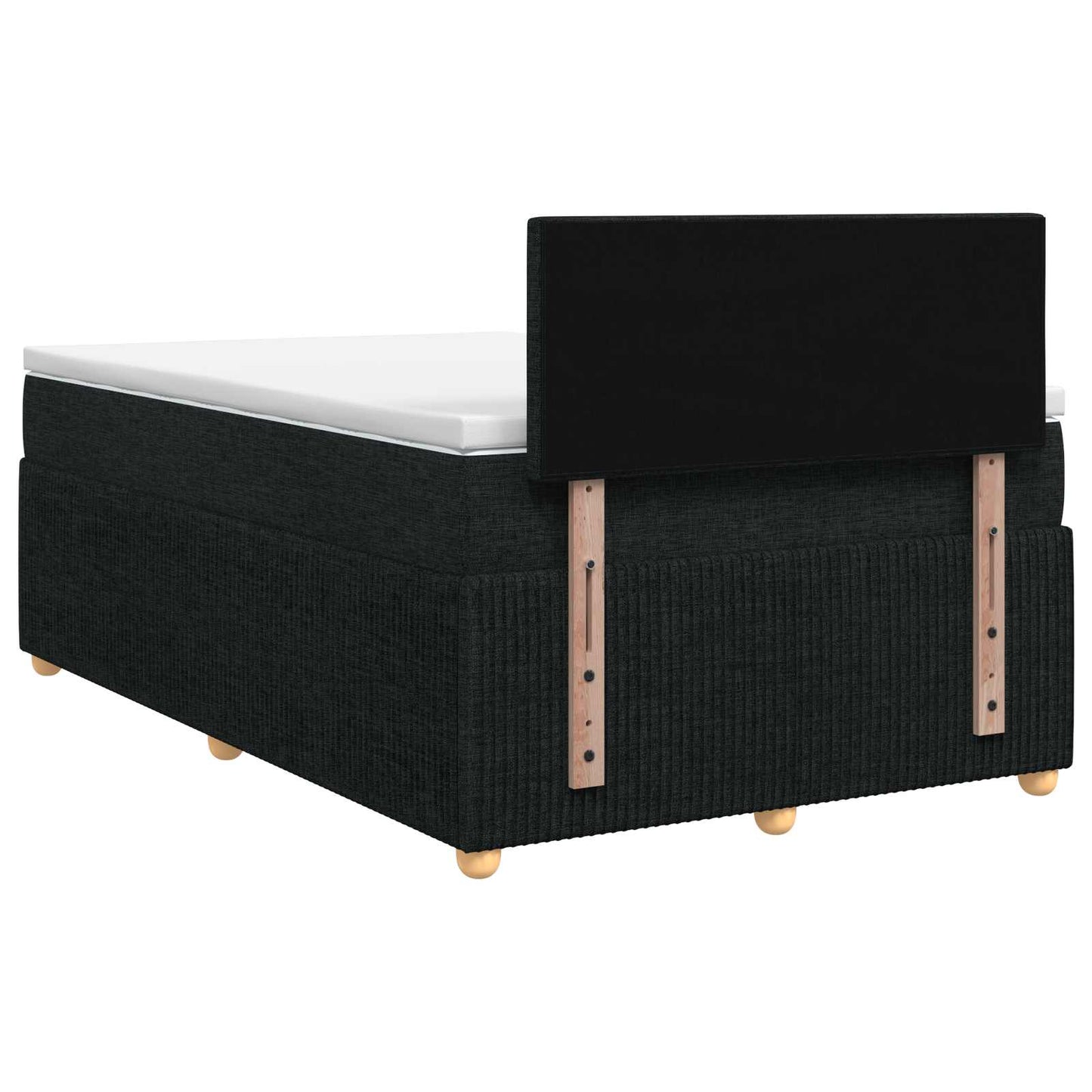 Boxspringbett mit Matratze Schwarz 120 x 190 cm Stoff