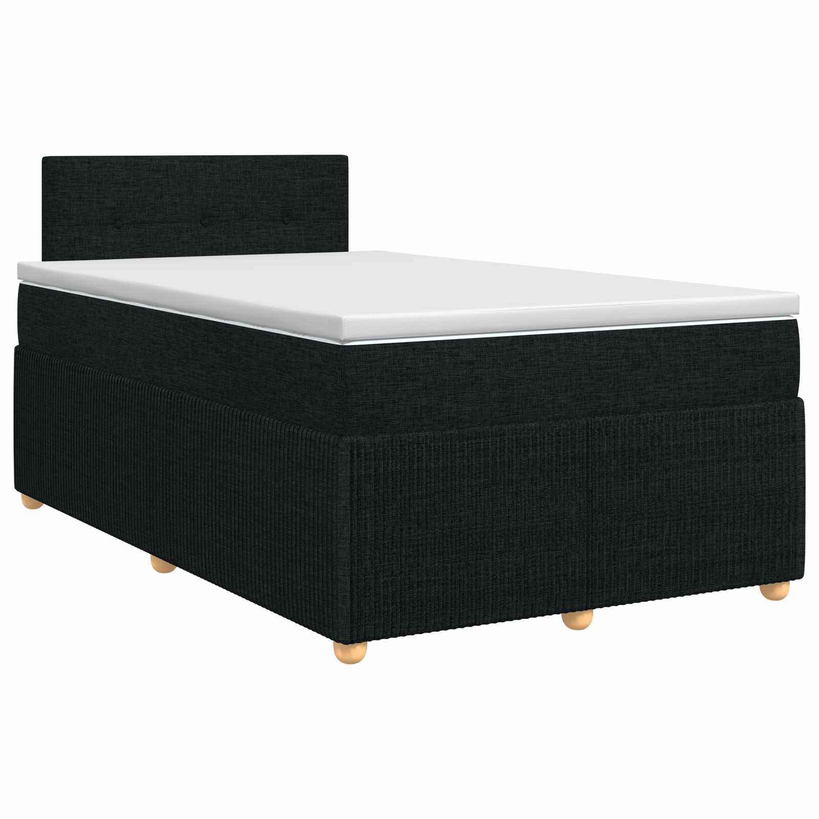 Boxspringbett mit Matratze Schwarz 120 x 200 cm Stoff