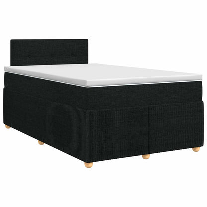 Boxspringbett mit Matratze Schwarz 120 x 200 cm Stoff
