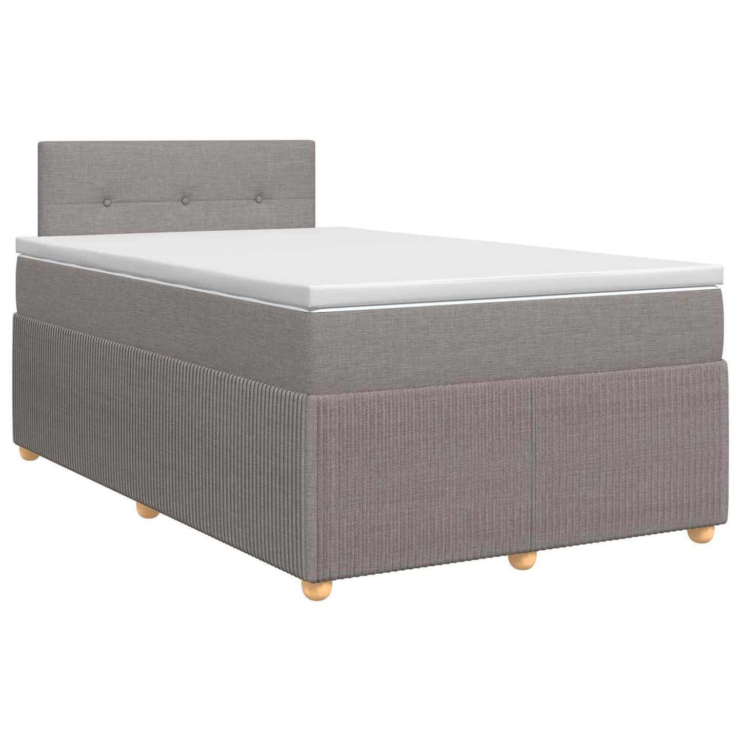 Boxspringbett mit Matratze Taupe 120 x 200 cm Stoff
