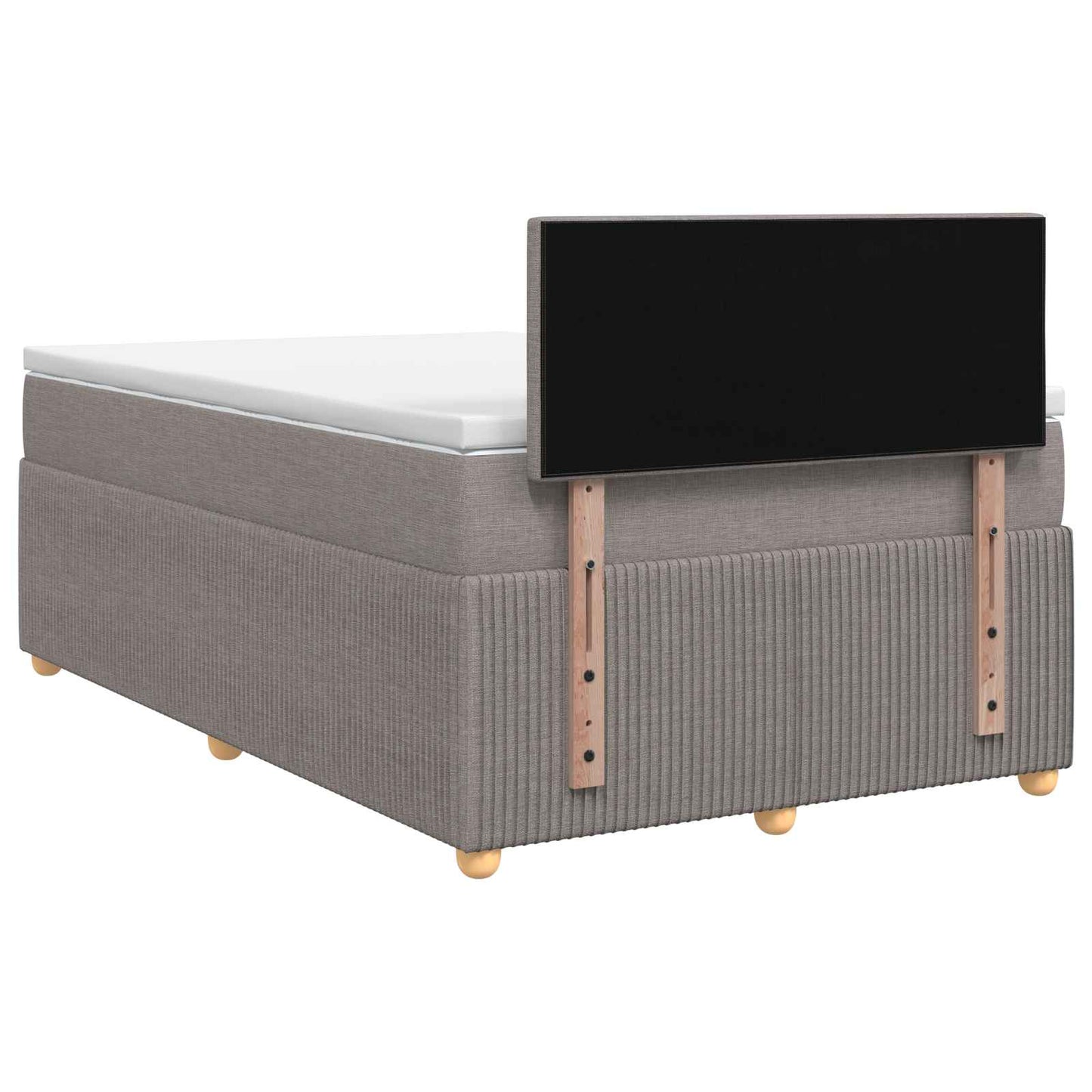 Boxspringbett mit Matratze Taupe 120 x 200 cm Stoff