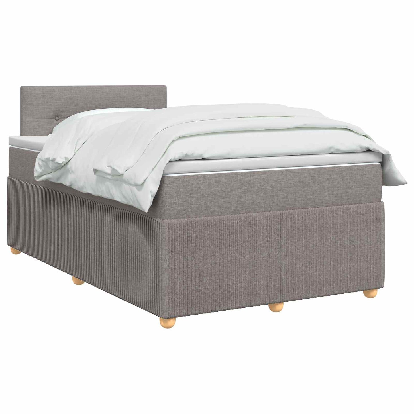Boxspringbett mit Matratze Taupe 120 x 200 cm Stoff
