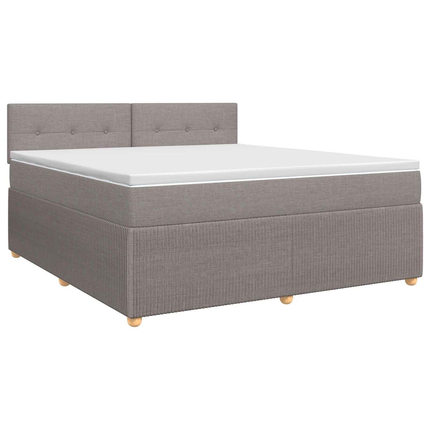 Boxspringbett mit Matratze Taupe 140 x 190 cm Stoff