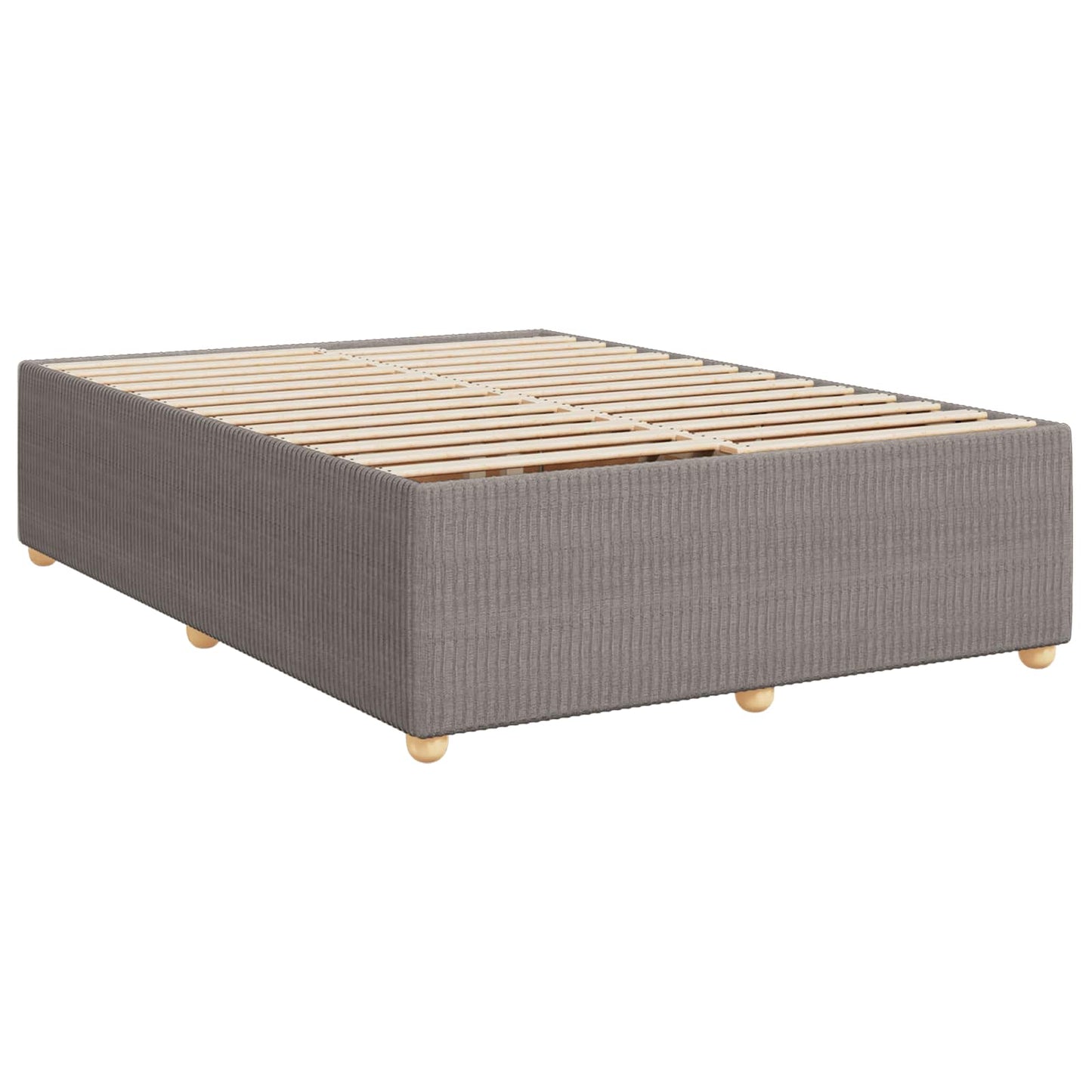 Boxspringbett mit Matratze Taupe 140 x 190 cm Stoff