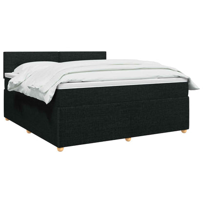 Boxspringbett mit Matratze Schwarz 140 x 200 cm Stoff