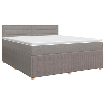 Boxspringbett mit Matratze Taupe 160 x 200 cm Stoff