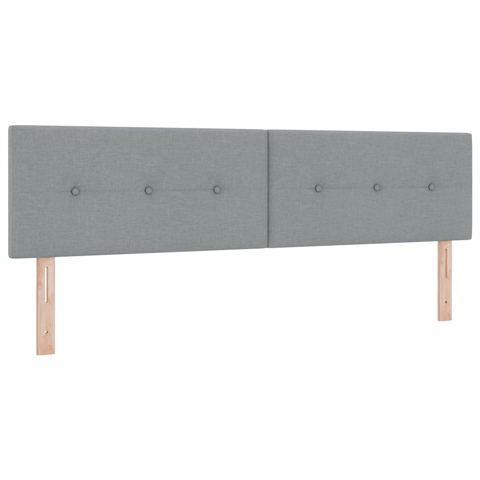 Boxspringbett mit Matratze Hellgrau 180 x 200 cm Stoff