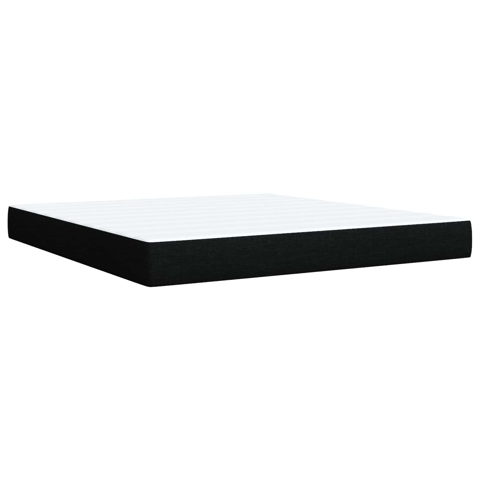 Boxspringbett mit Matratze Schwarz 180 x 200 cm Stoff