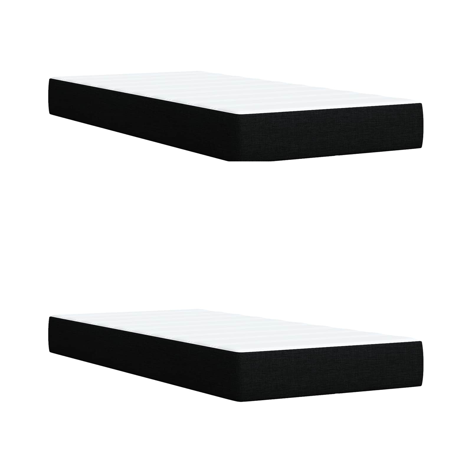 Boxspringbett mit Matratze Schwarz 200 x 200 cm Stoff