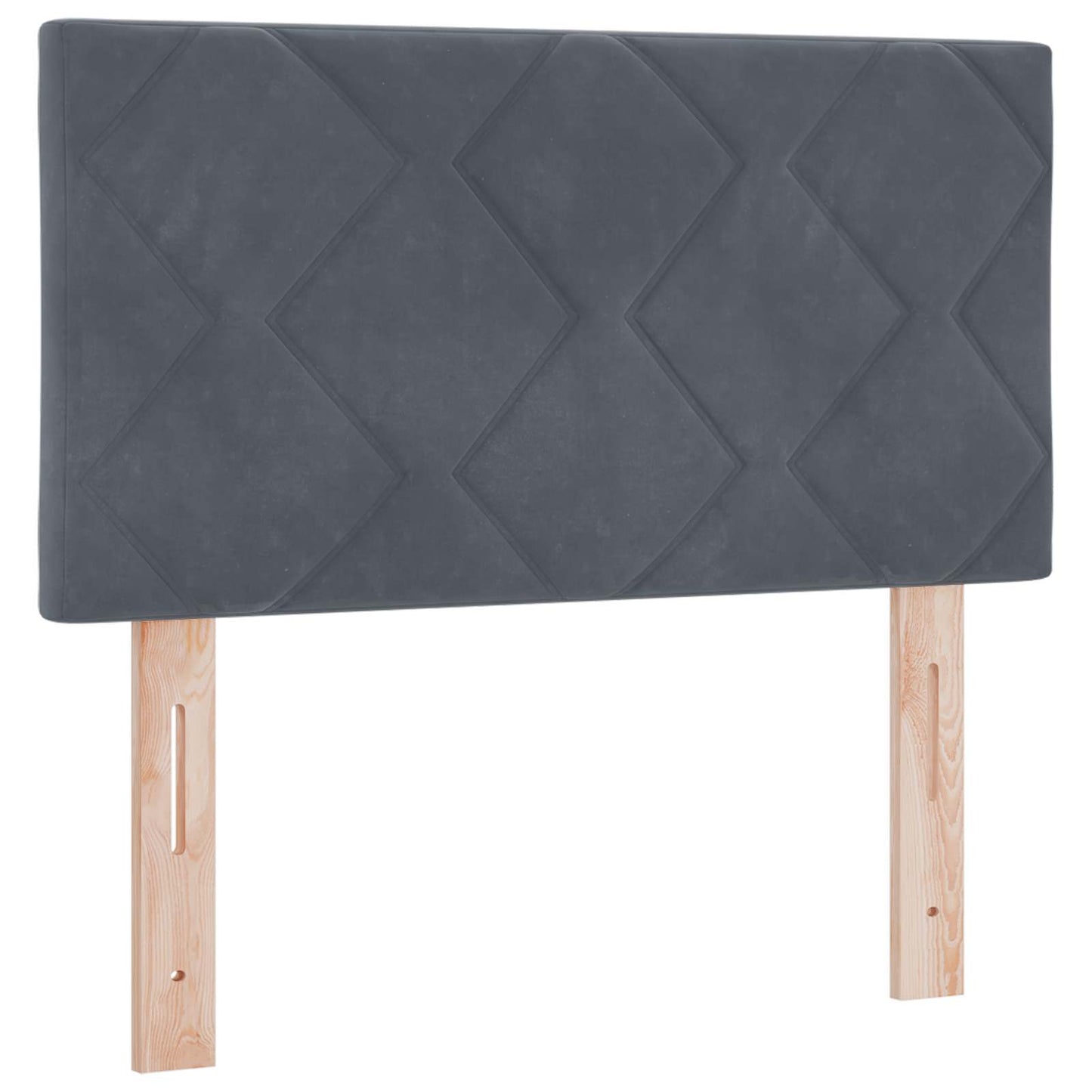 Boxspringbett mit Matratze Dunkelgrau 80 x 200 cm Samt