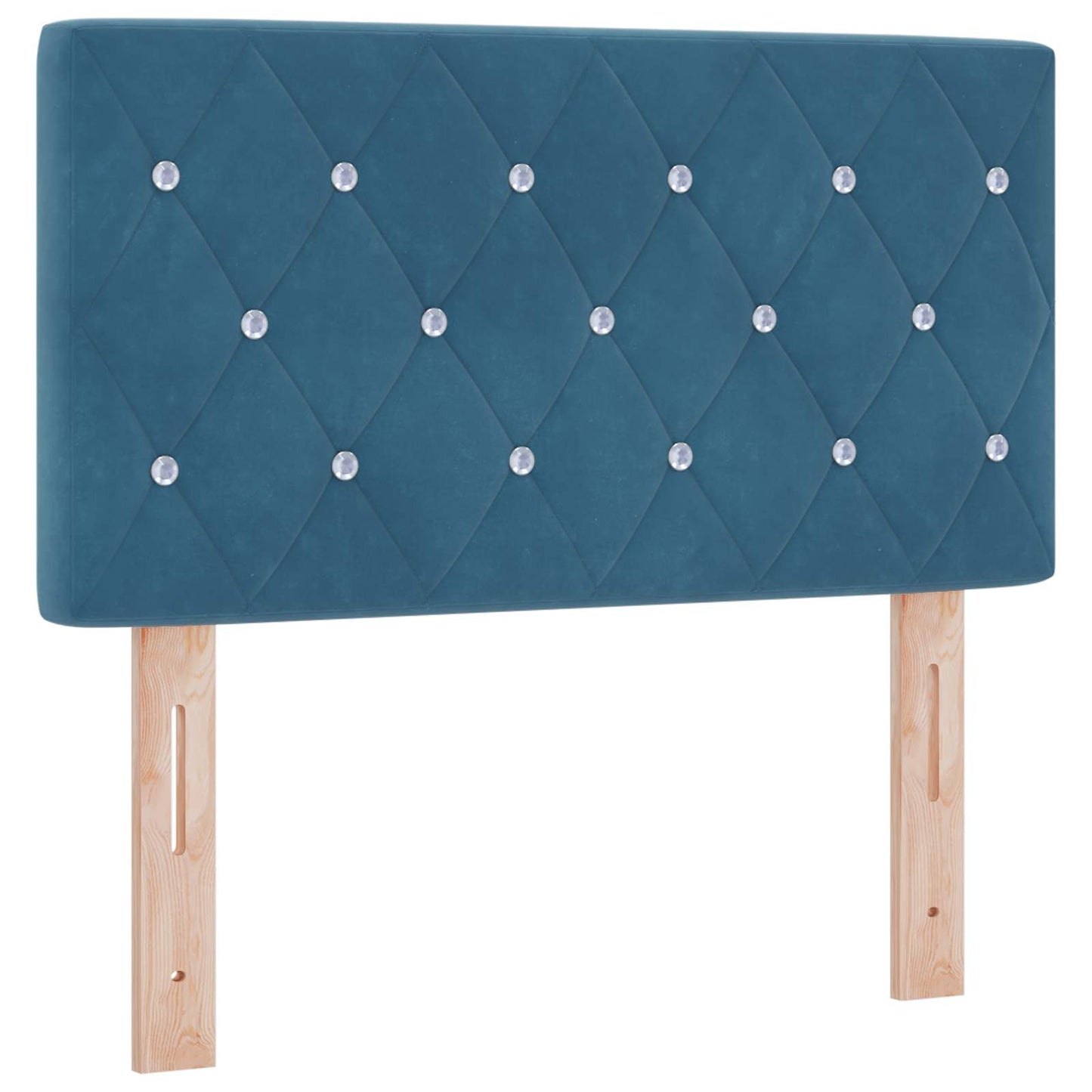Boxspringbett mit Matratze Dunkelblau 90 x 190 cm Samt