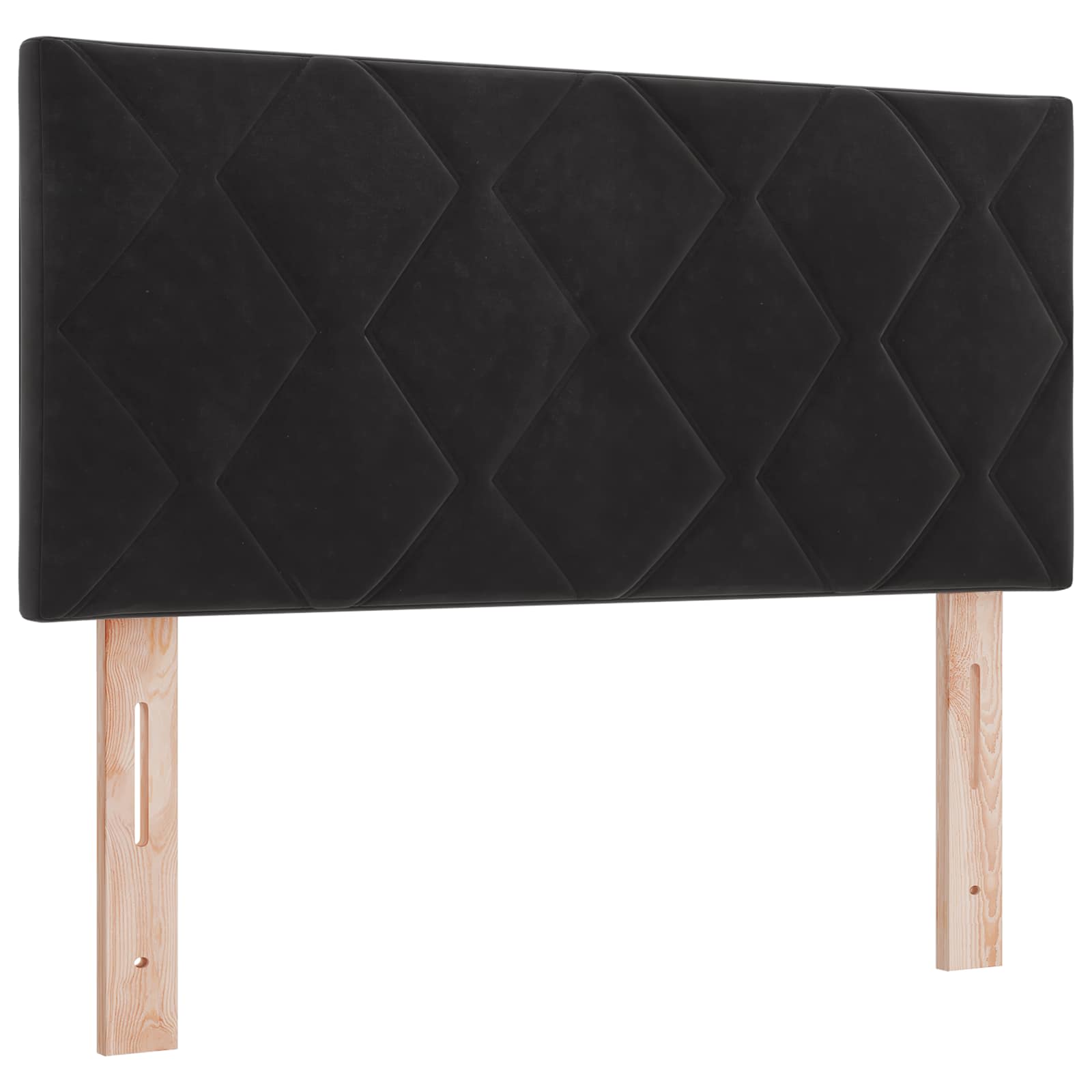 Boxspringbett mit Matratze Schwarz 90 x 190 cm Samt