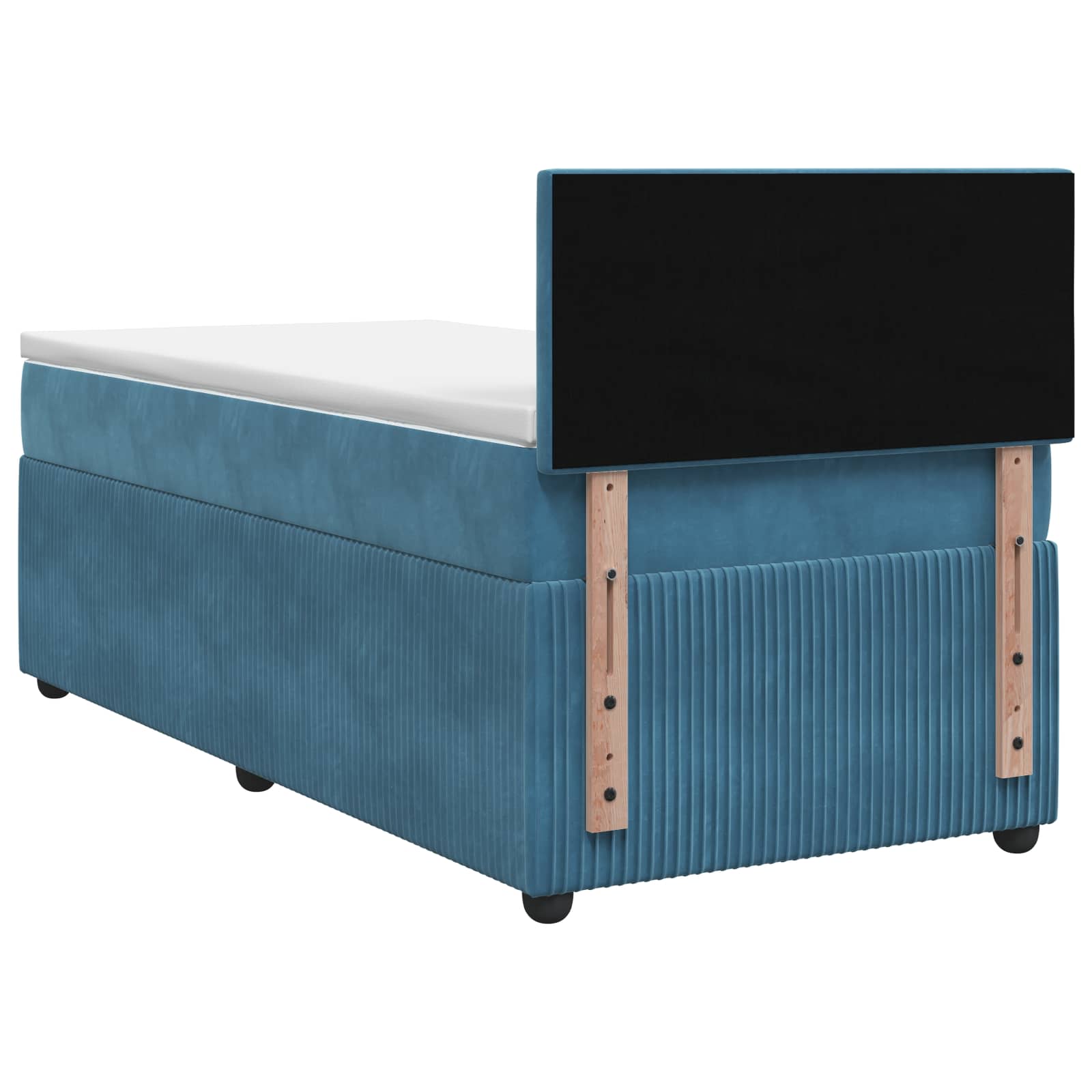 Boxspringbett mit Matratze Dunkelblau 90 x 200 cm Samt