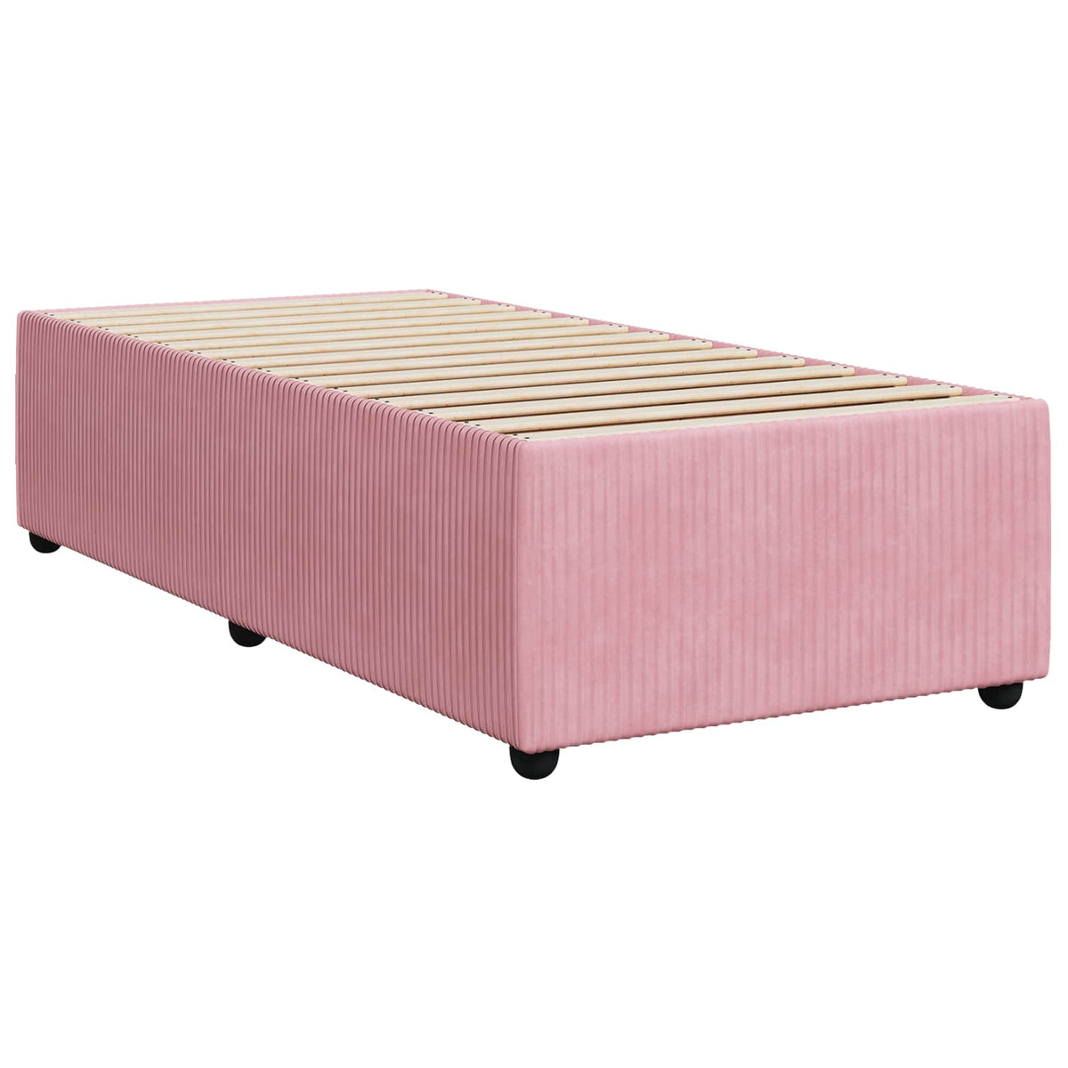 Boxspringbett mit Matratze mit Kopfteil Rosa 90 x 200 cm Samt