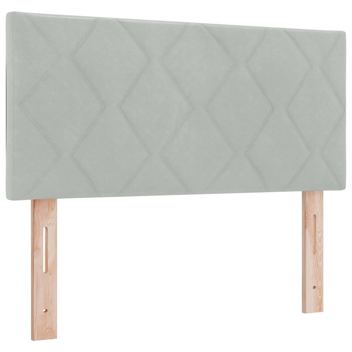 Boxspringbett mit Matratze Hellgrau 90 x 200 cm Samt