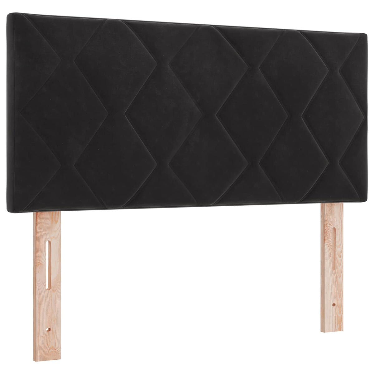 Boxspringbett mit Matratze Schwarz 90 x 200 cm Samt