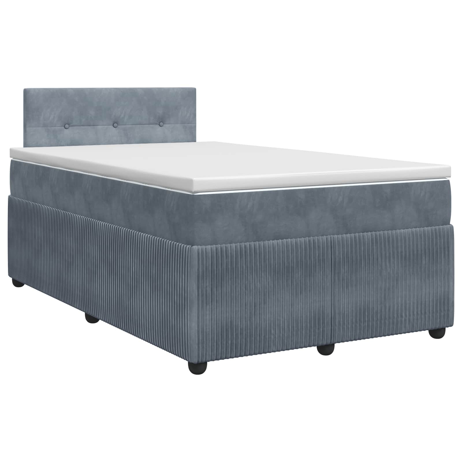 Boxspringbett mit Matratze Dunkelgrau 120 x 200 cm Samt