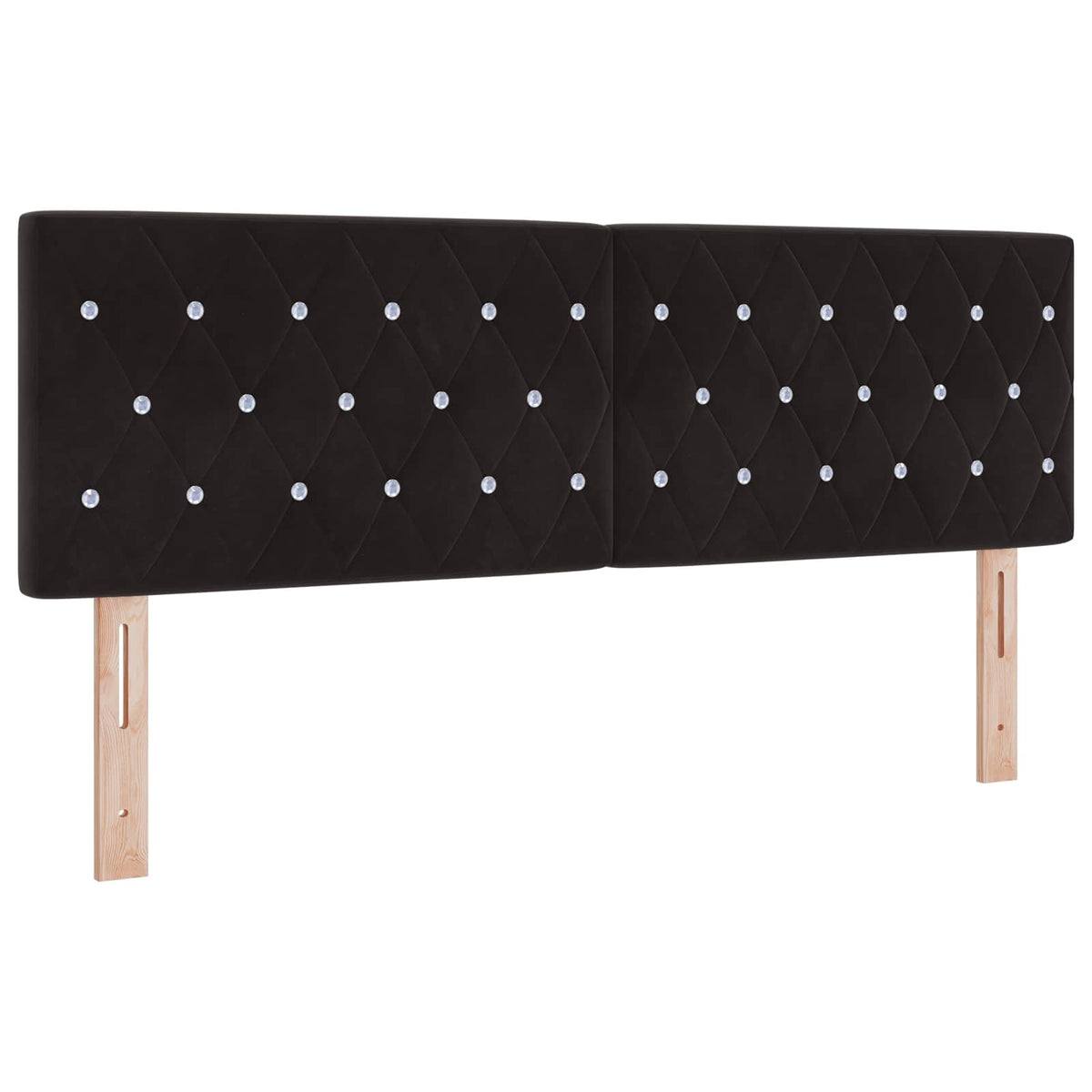 Boxspringbett mit Matratze Schwarz 140 x 190 cm Samt