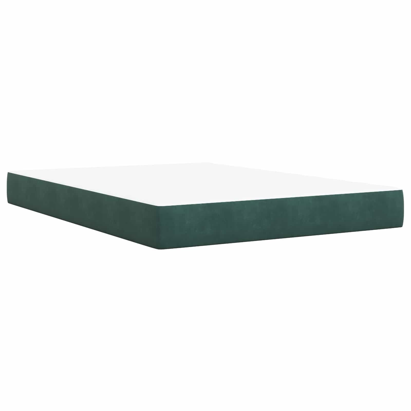 Boxspringbett mit Matratze Dunkelgrün 140 x 190 cm Samt